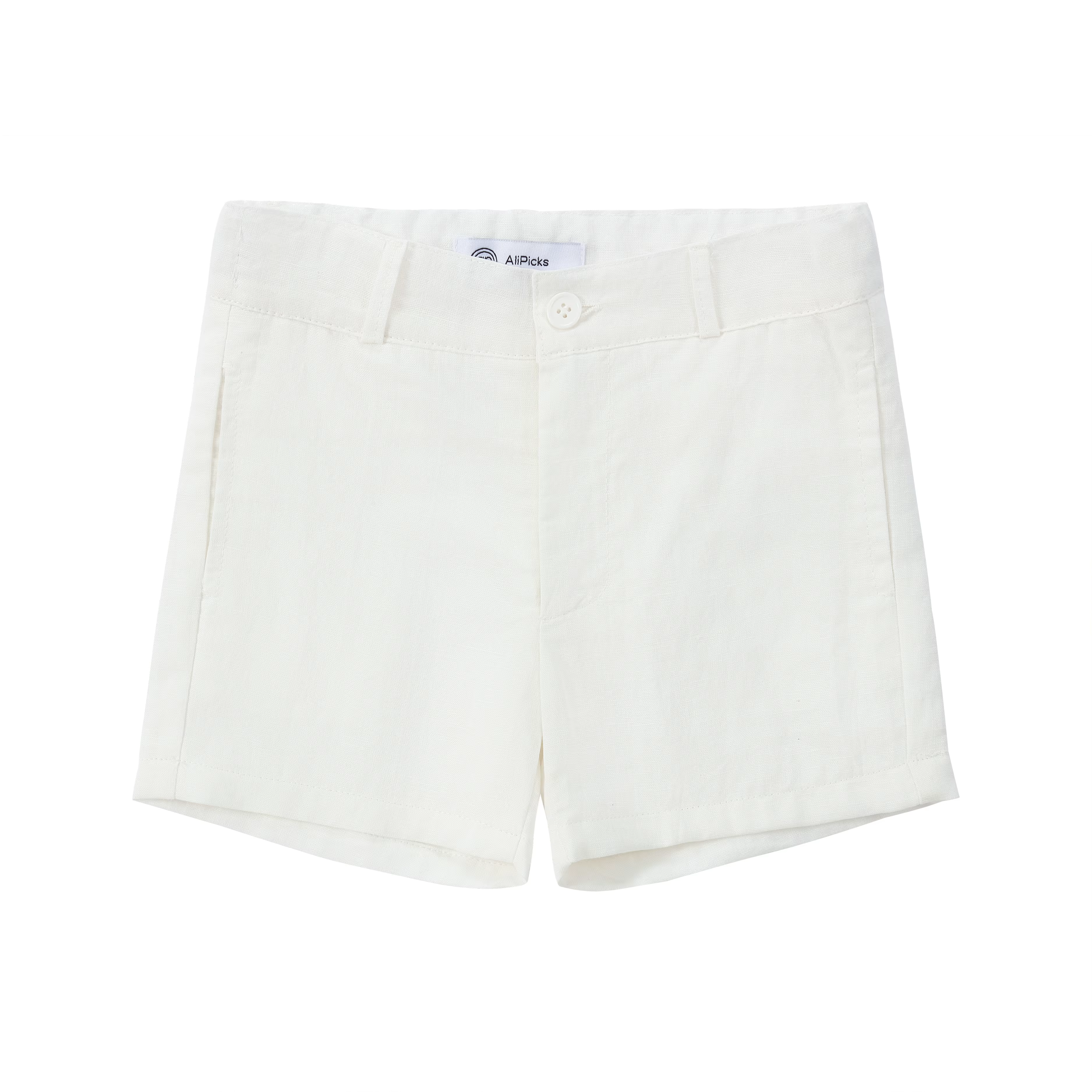 Heirloom Striped Collection – White Linen Shorts
