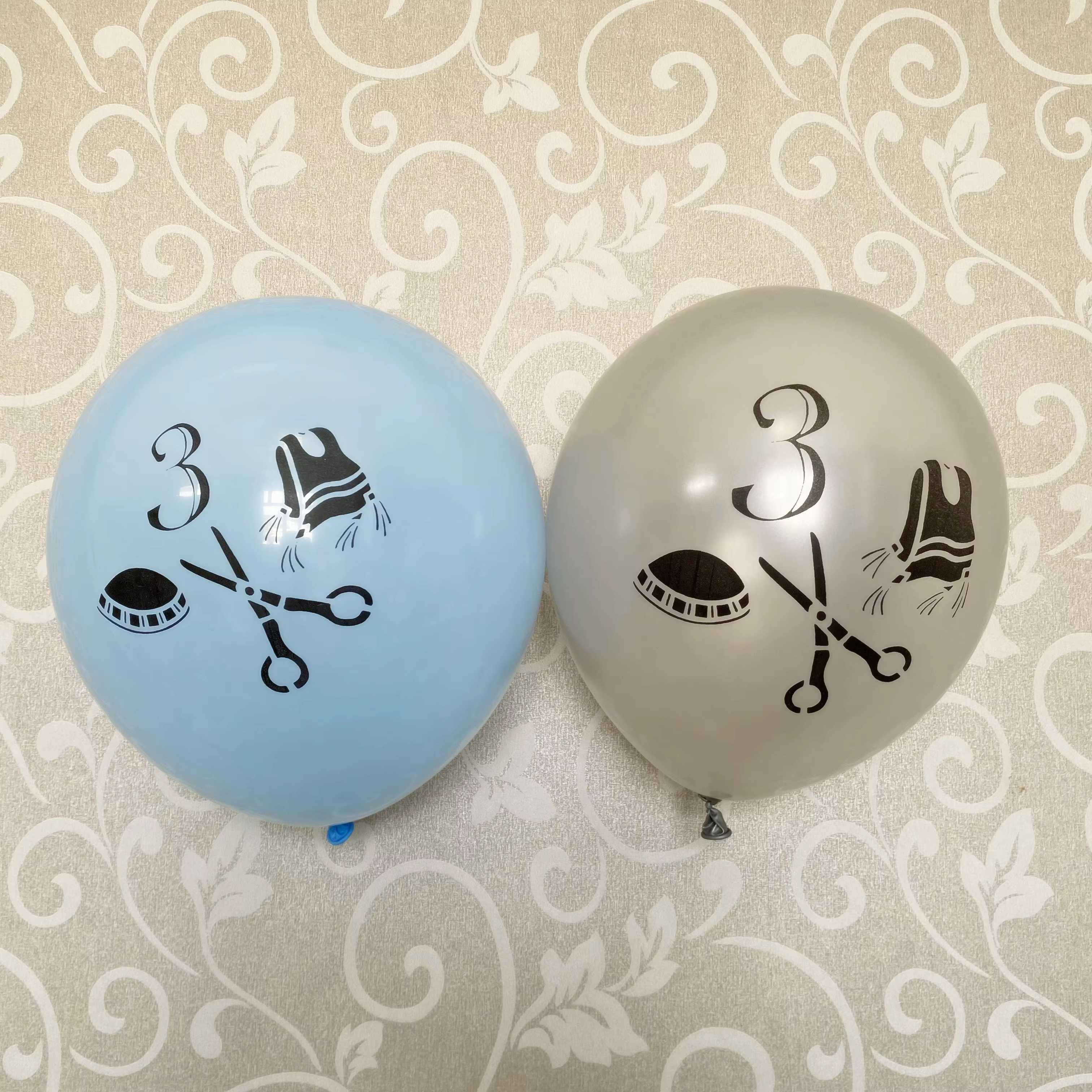 Silver Kippah & Scissors Upsherin Balloons