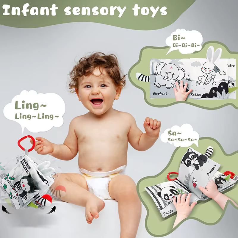 Black & White Sensory Cloth Book — image 3