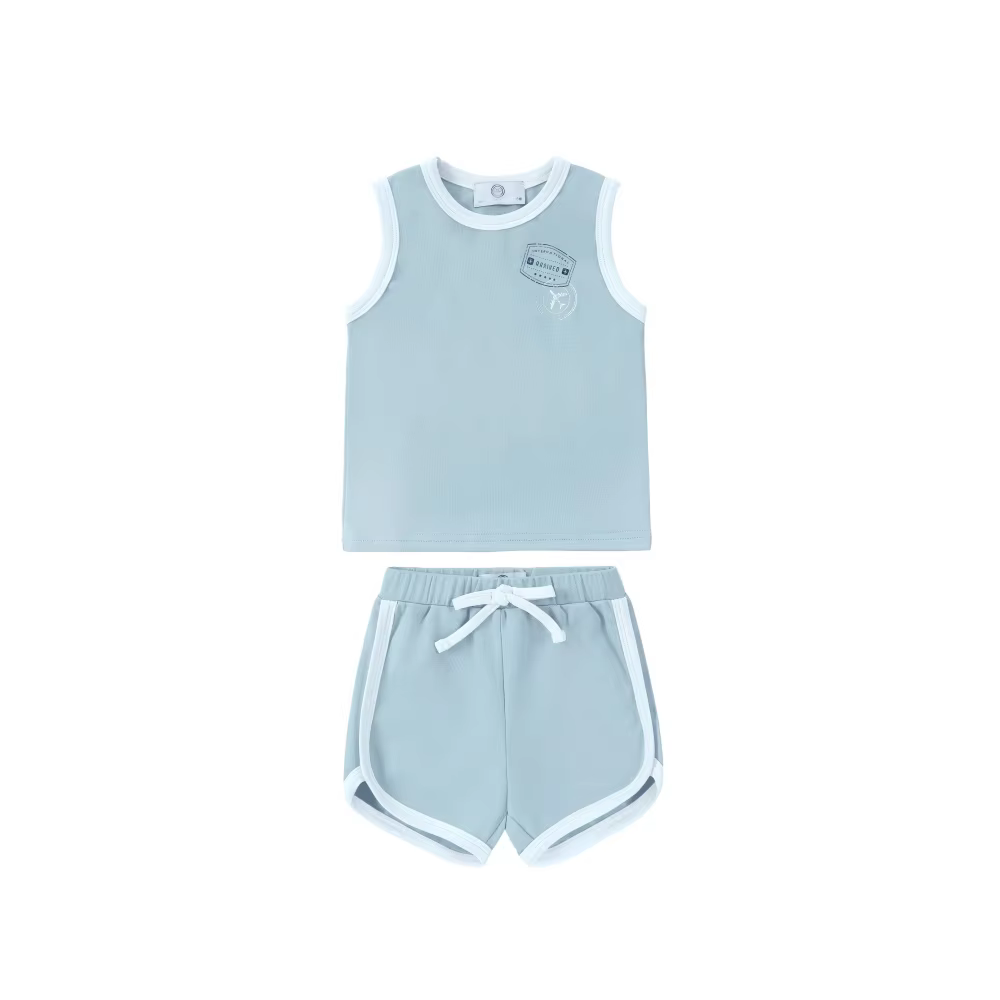 Ringer Stamp Jersey Cotton Collection – Baby Vest Set