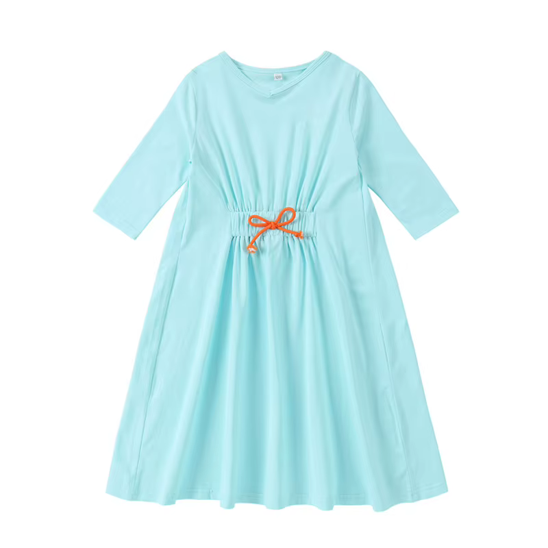 Spring Cotton Navy Blue – Teal Blue Dress