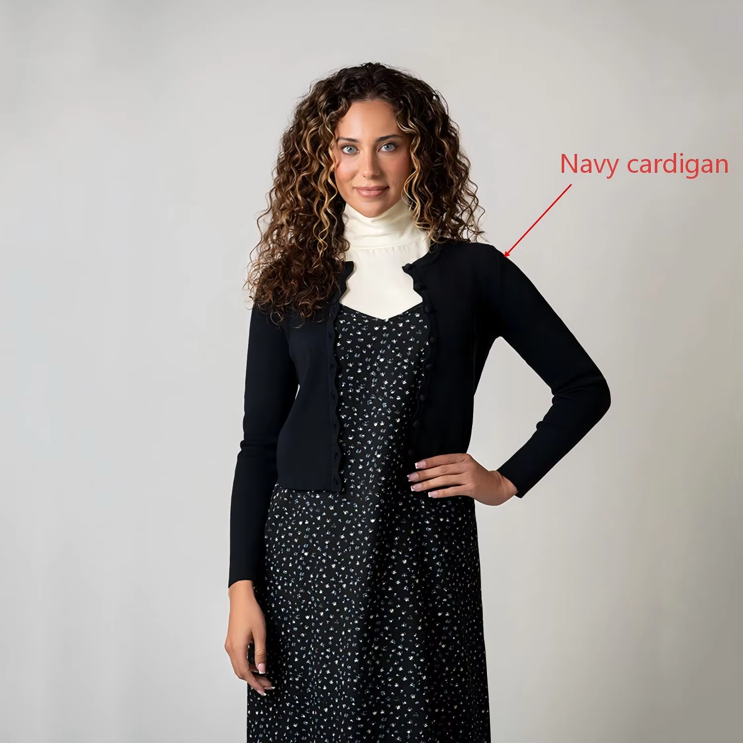 Navy Button Cardigan – Ali Picks AW26