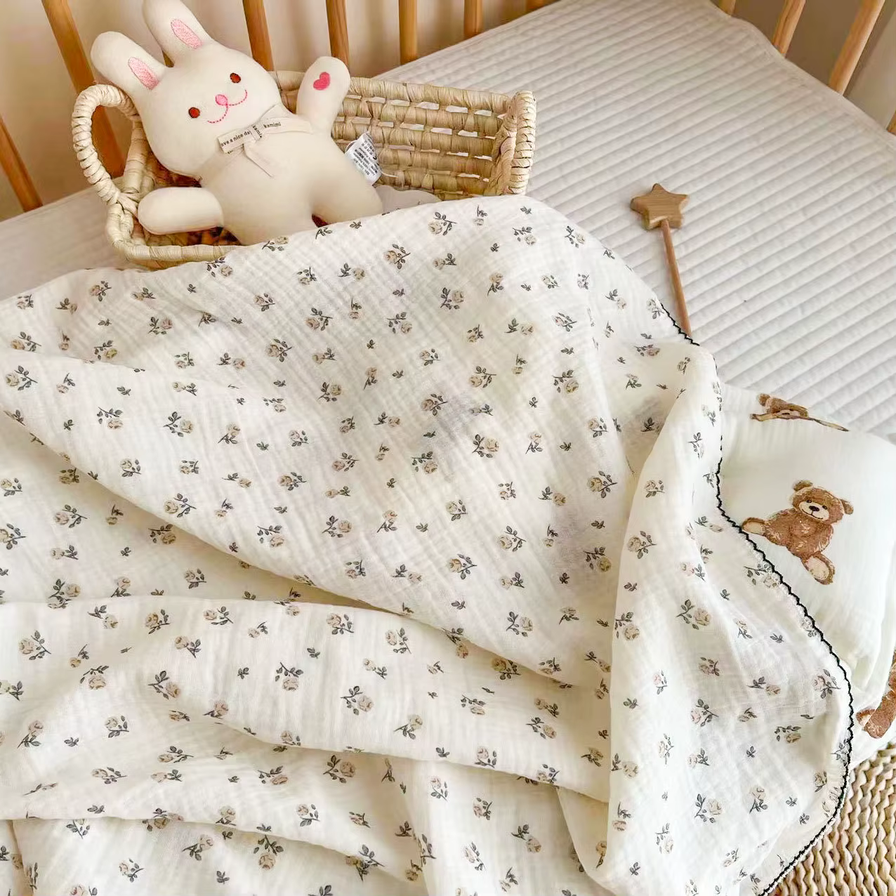 Cotton Muslin Baby Swaddle Blanket — image 3
