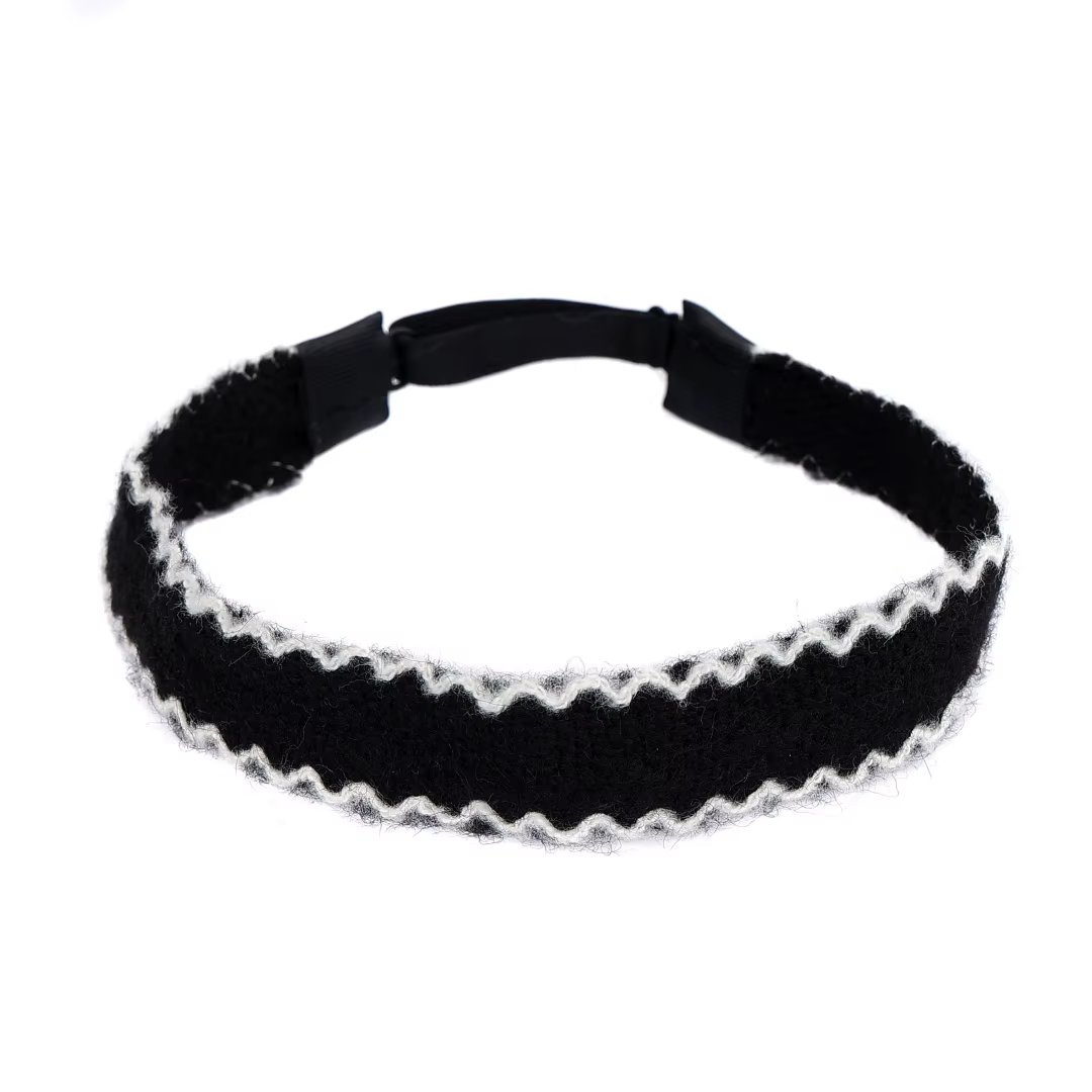 Black Velvet Bow Headband Elastic Headband — image 2