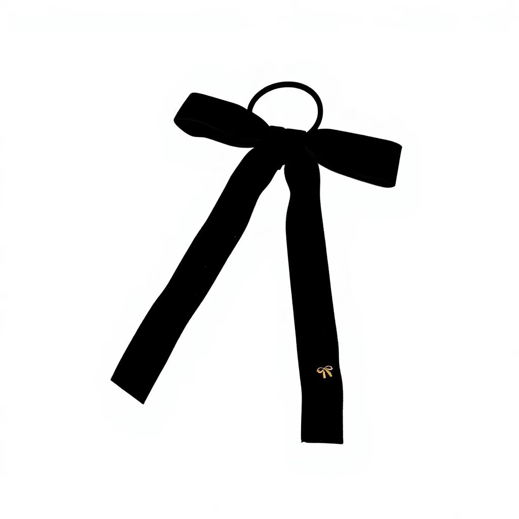 Black Velvet Bow Ponytail Tie – Ali Picks AW26