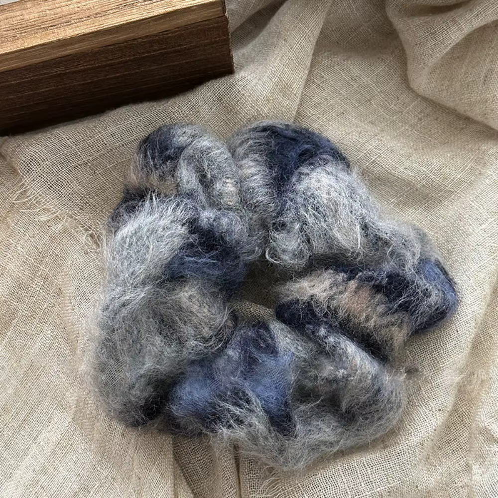 Wool Blend Scrunchie Vintage Cozy Style – Single Piece