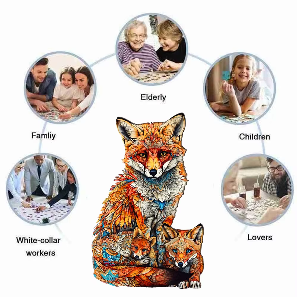 Fox Family Wooden Puzzle — image 4