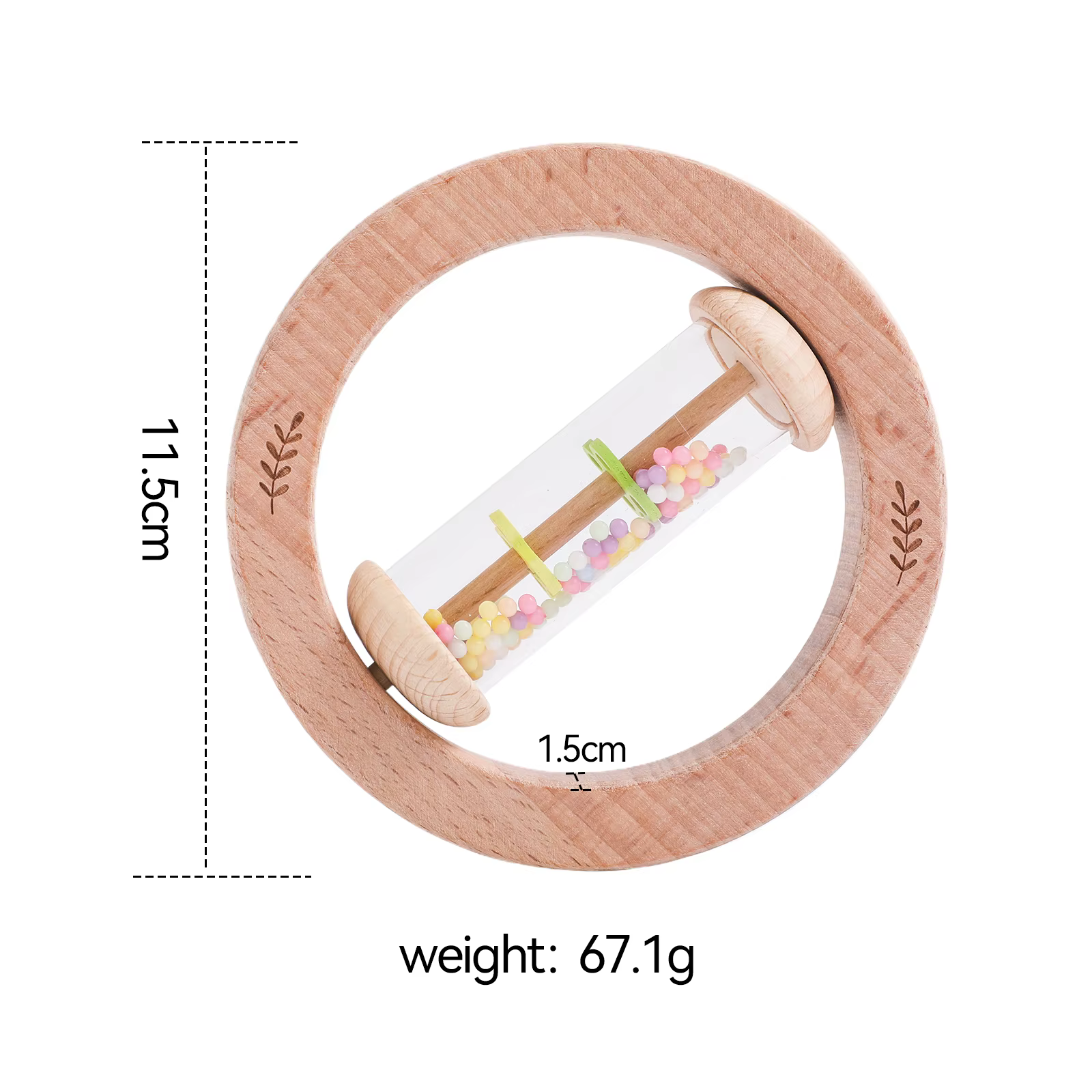 Wooden Ring Rain Rattle