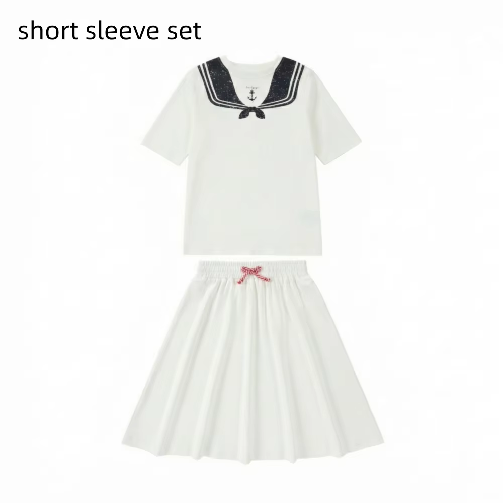 Nautical Jersey Cotton Collection – Short Sleeve Set