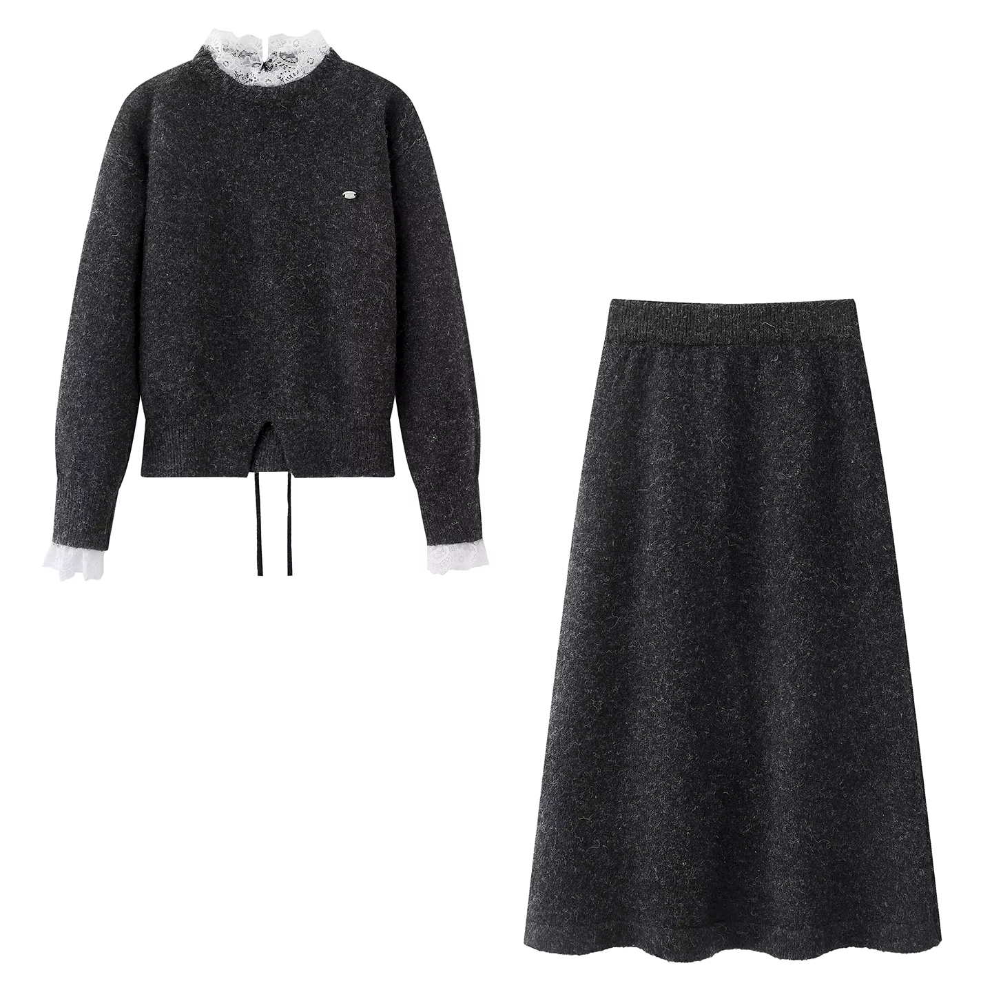 Women's Lace-Trim Knit Sweater
