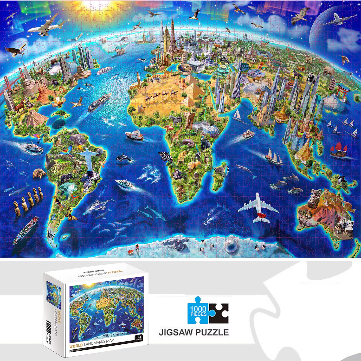1000-Piece World Landmarks Puzzle
