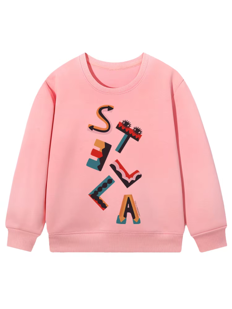 Girls' Abstract Letter Graphic Sweatshirt — image 2