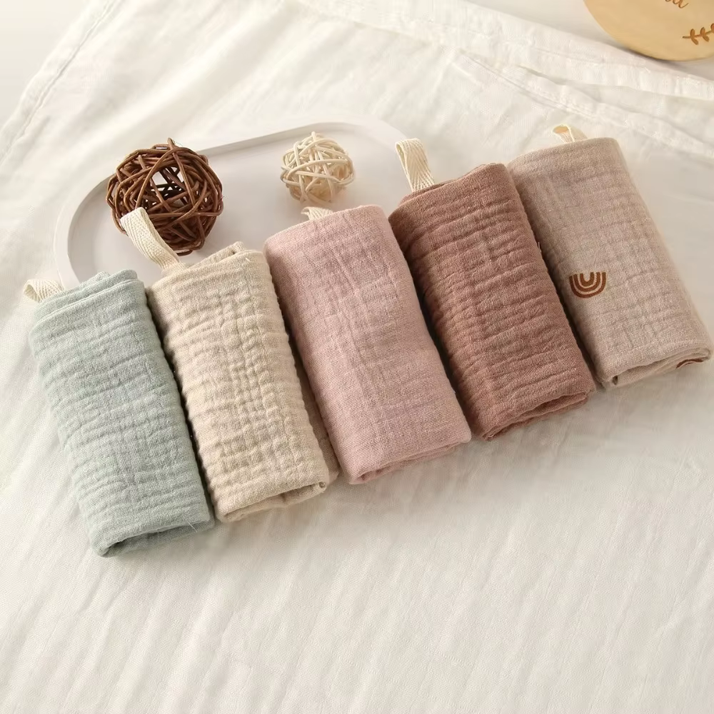 6-Layer Cotton Baby Washcloth Set