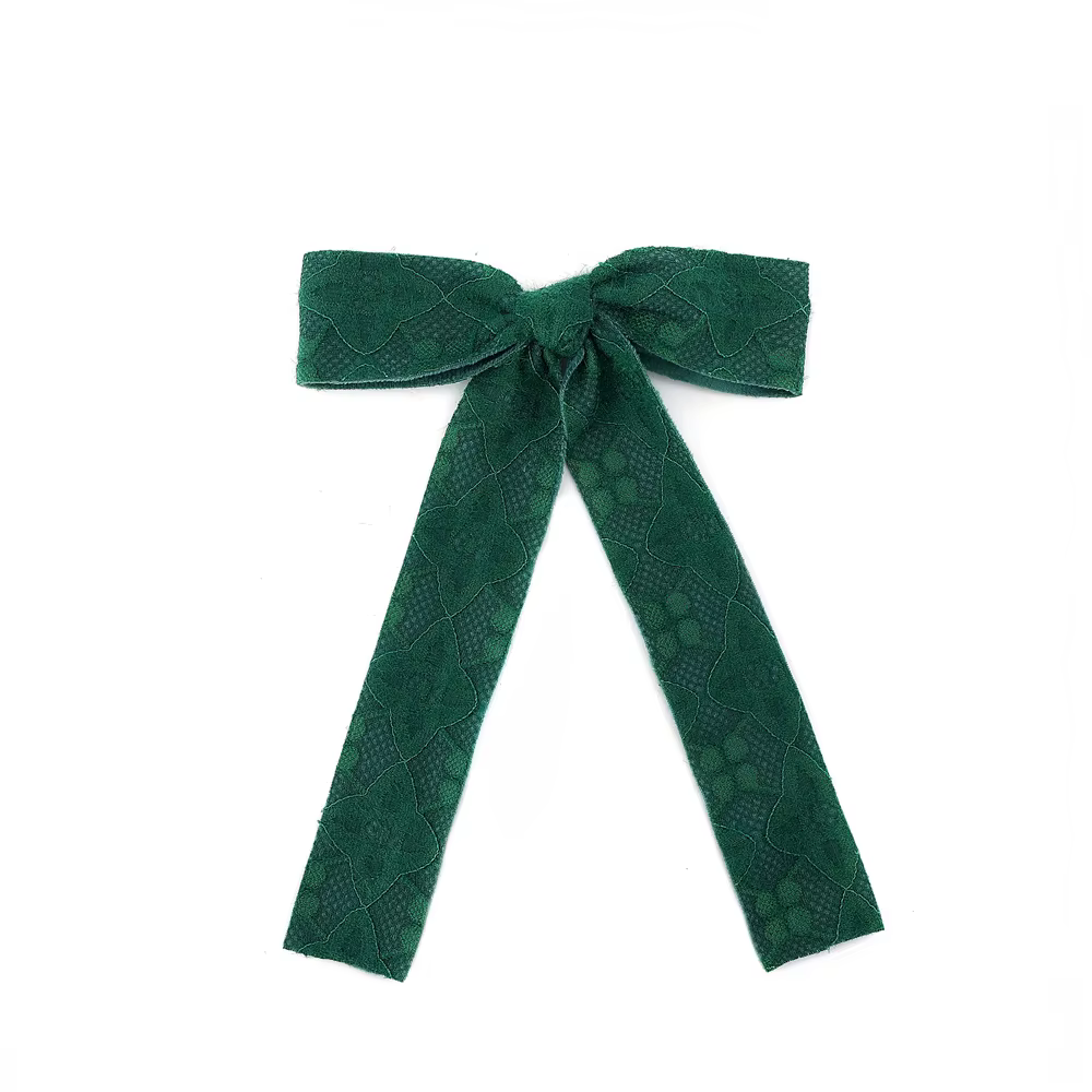 Plush Lace Hair Bow Clips Large Hair Clip — image 3