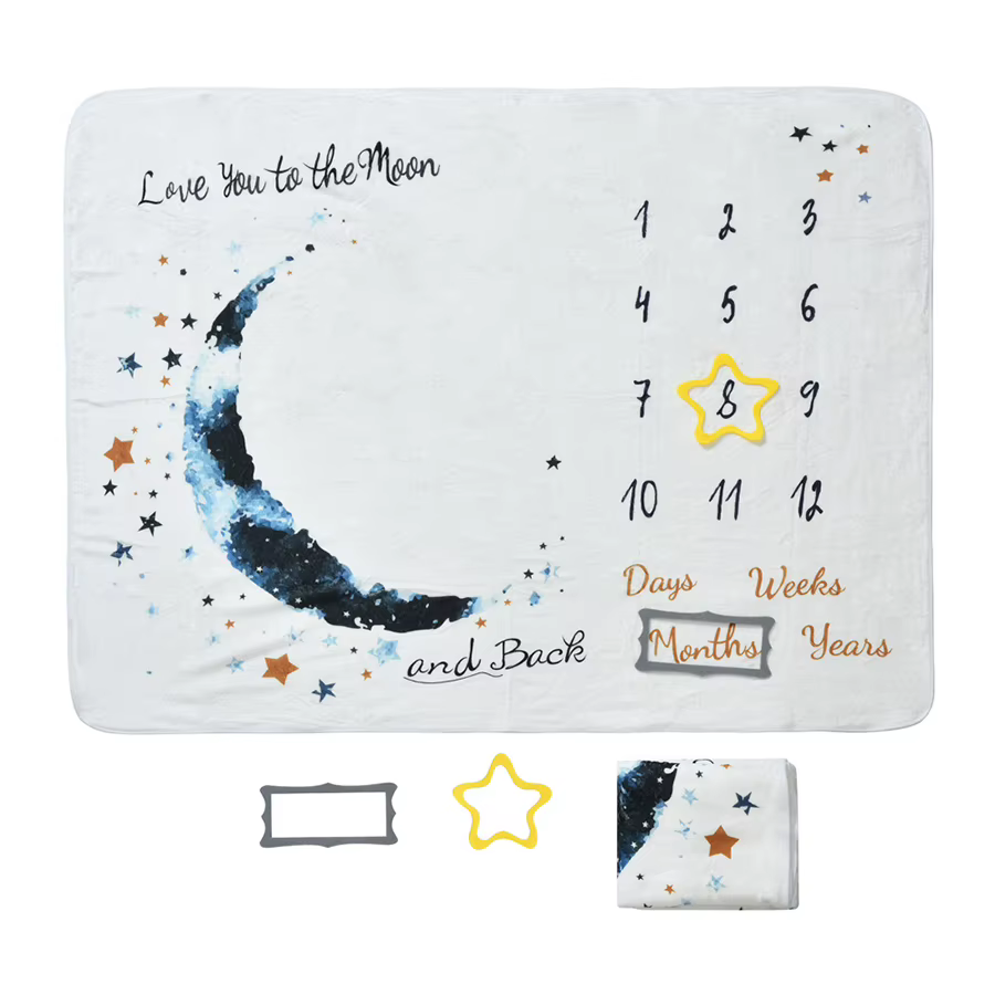 Baby Monthly Milestone Photo Blanket — image 4