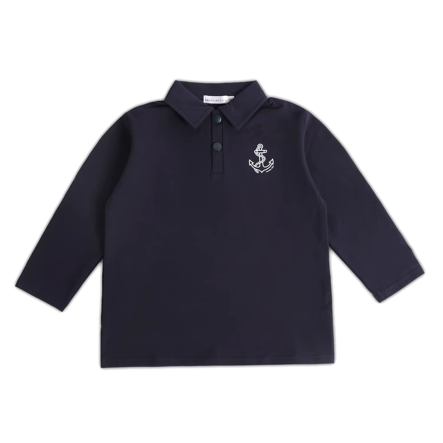 The Harbor Collection – Navy-Boys Polo LongS