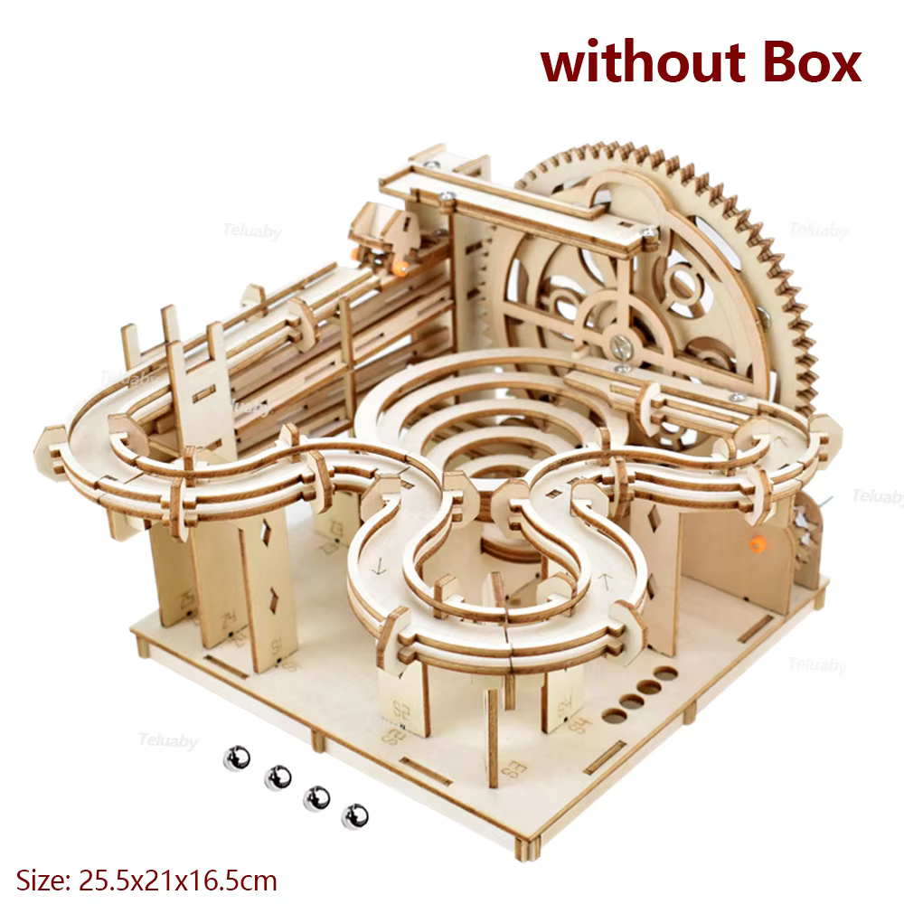 3D Wooden Marble Run Puzzle – Without box