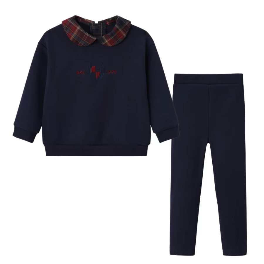 Denim Varsity Collection – Navy Baby Girl Set – Ali Specials AW26