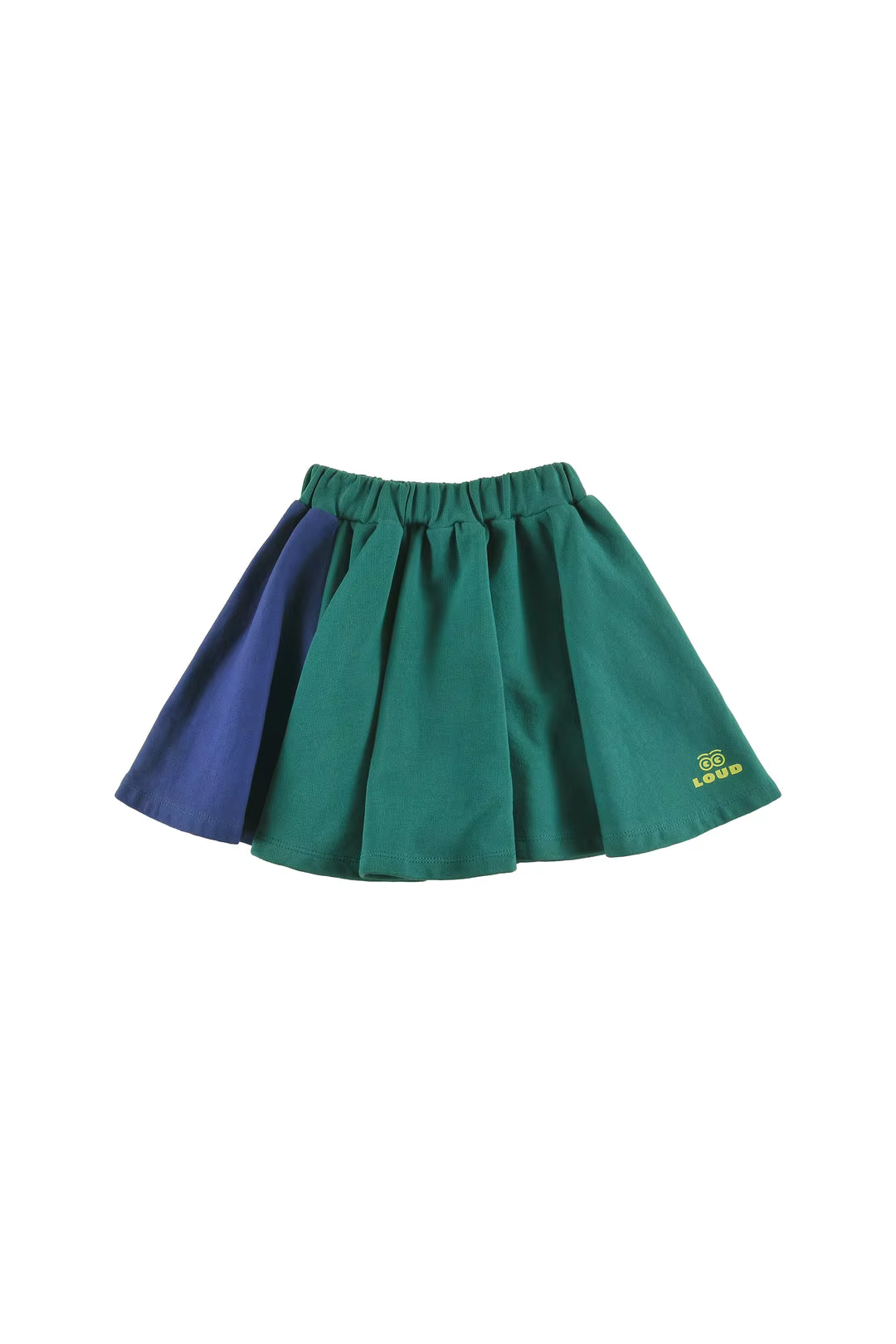 Girls' Green & Navy Pleated Skirt