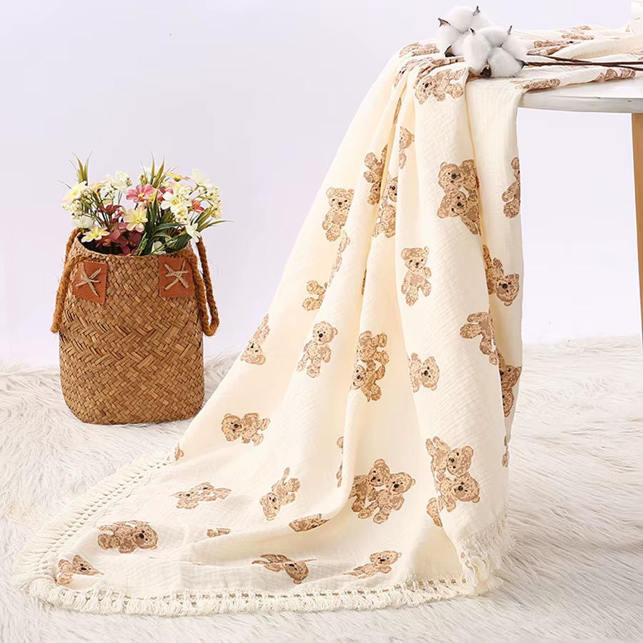 Bear Muslin Baby Blanket — image 2