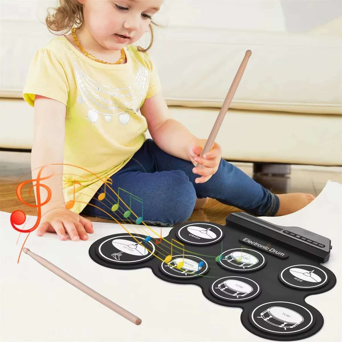 Roll-Up Electronic Drum Kit – Green — image 6