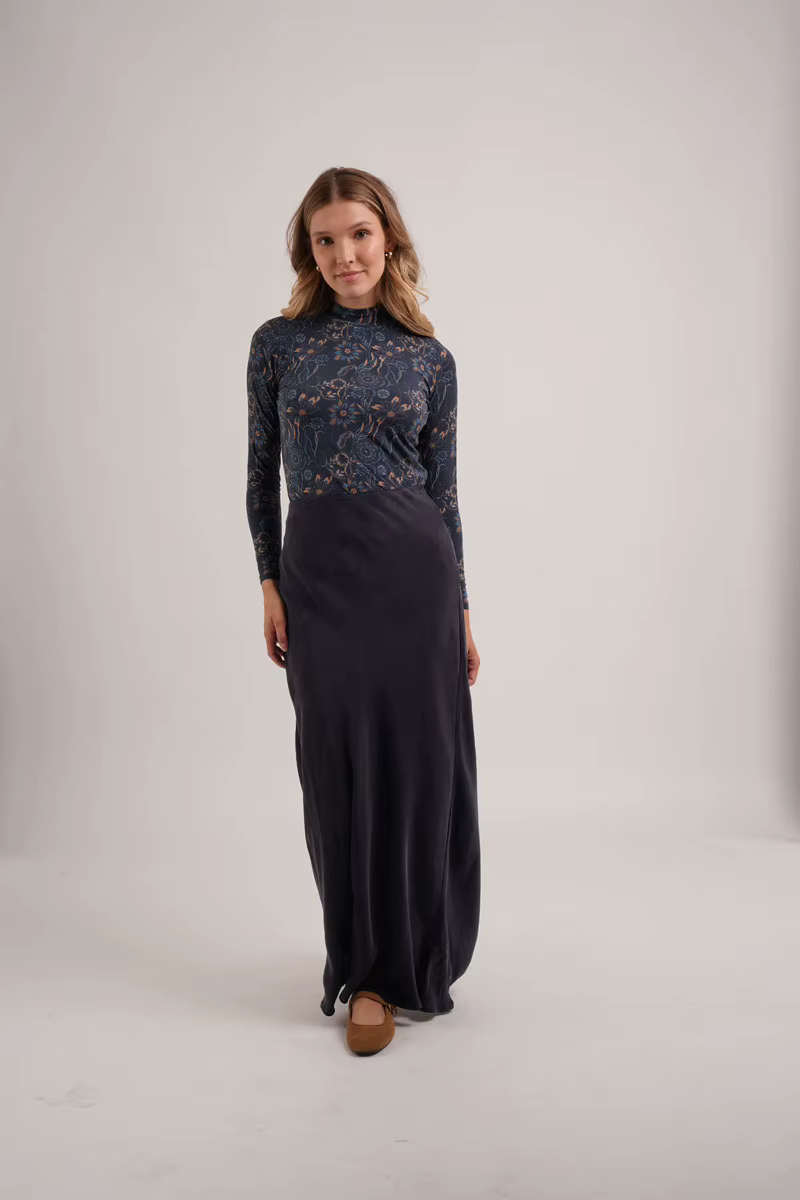 Cupro Skirt Collection – Black Mockneck — image 3