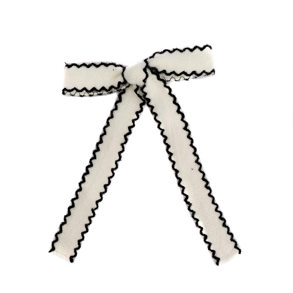 Herringbone Long Bow Hair Clip — image 5
