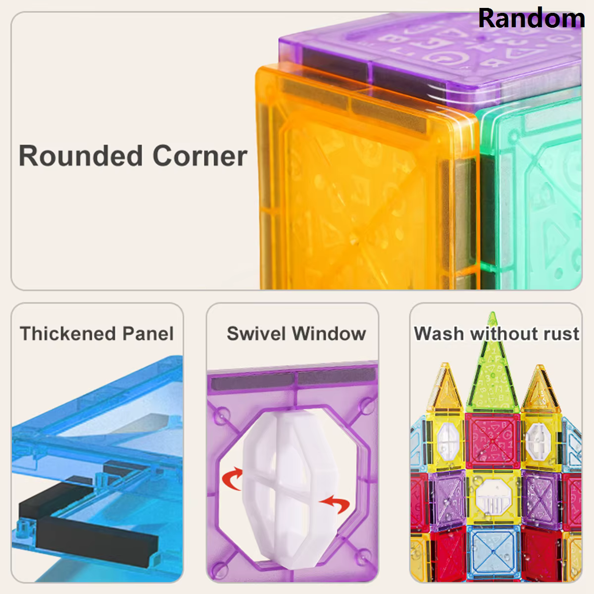 Magnetic Building Tiles – 50 pieces — image 3