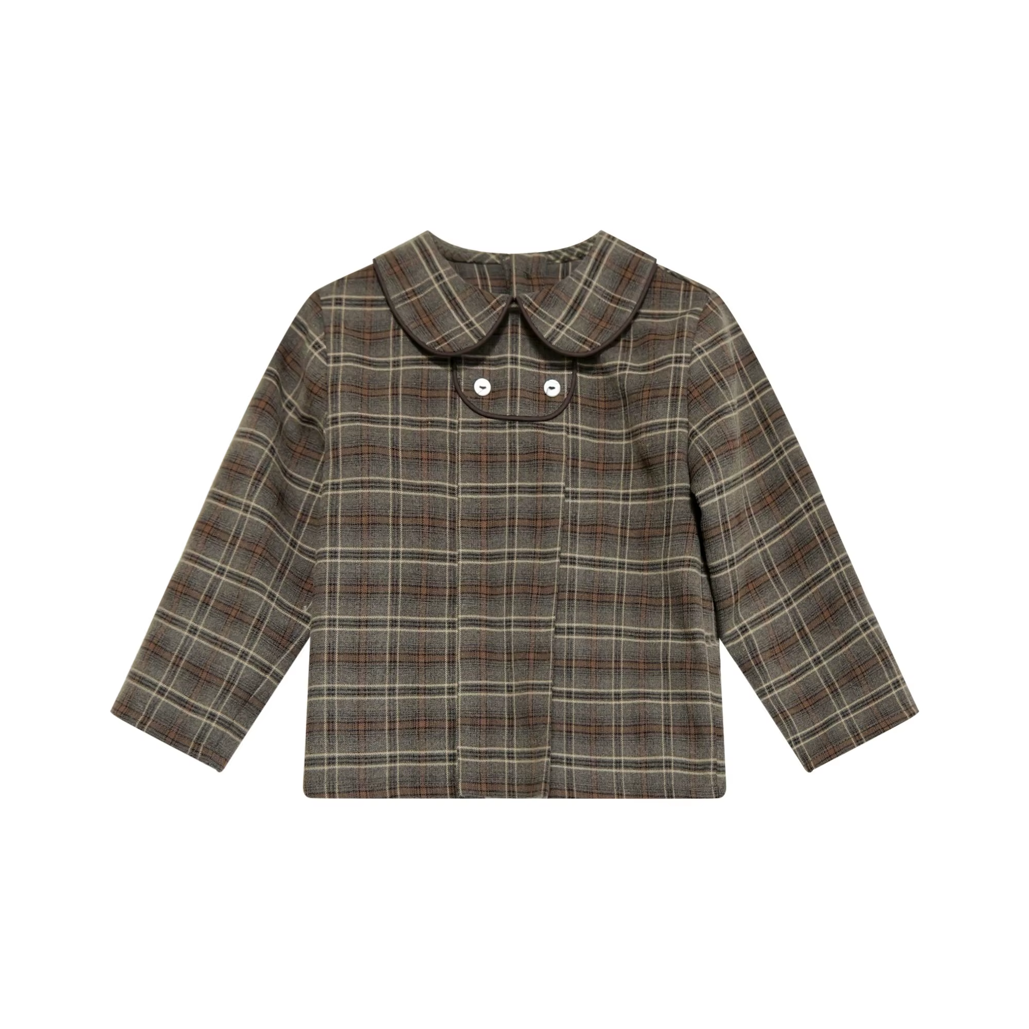 Chestnut Plaid – Baby Boys Shirt – Ali Plus AW26