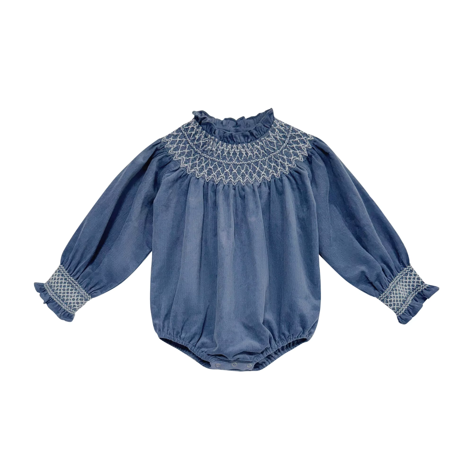 Dusty Blue Corduroy Collection Dusty Blue Corduroy Romper – Ali Plus AW26
