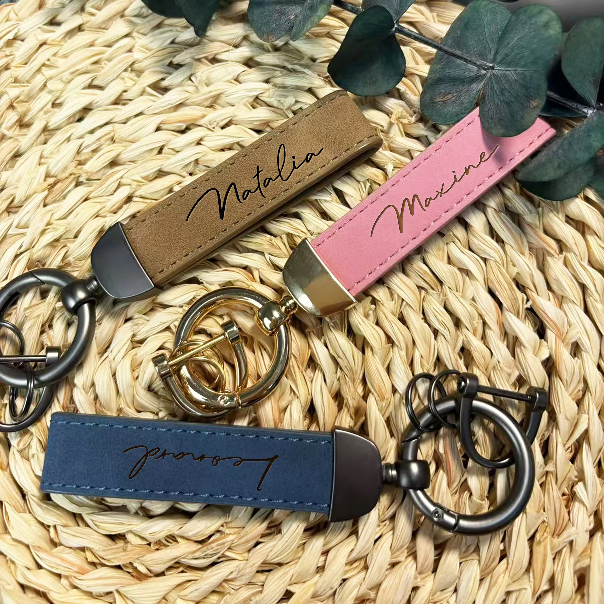 Personalised Faux-Leather Name Keychain — image 5