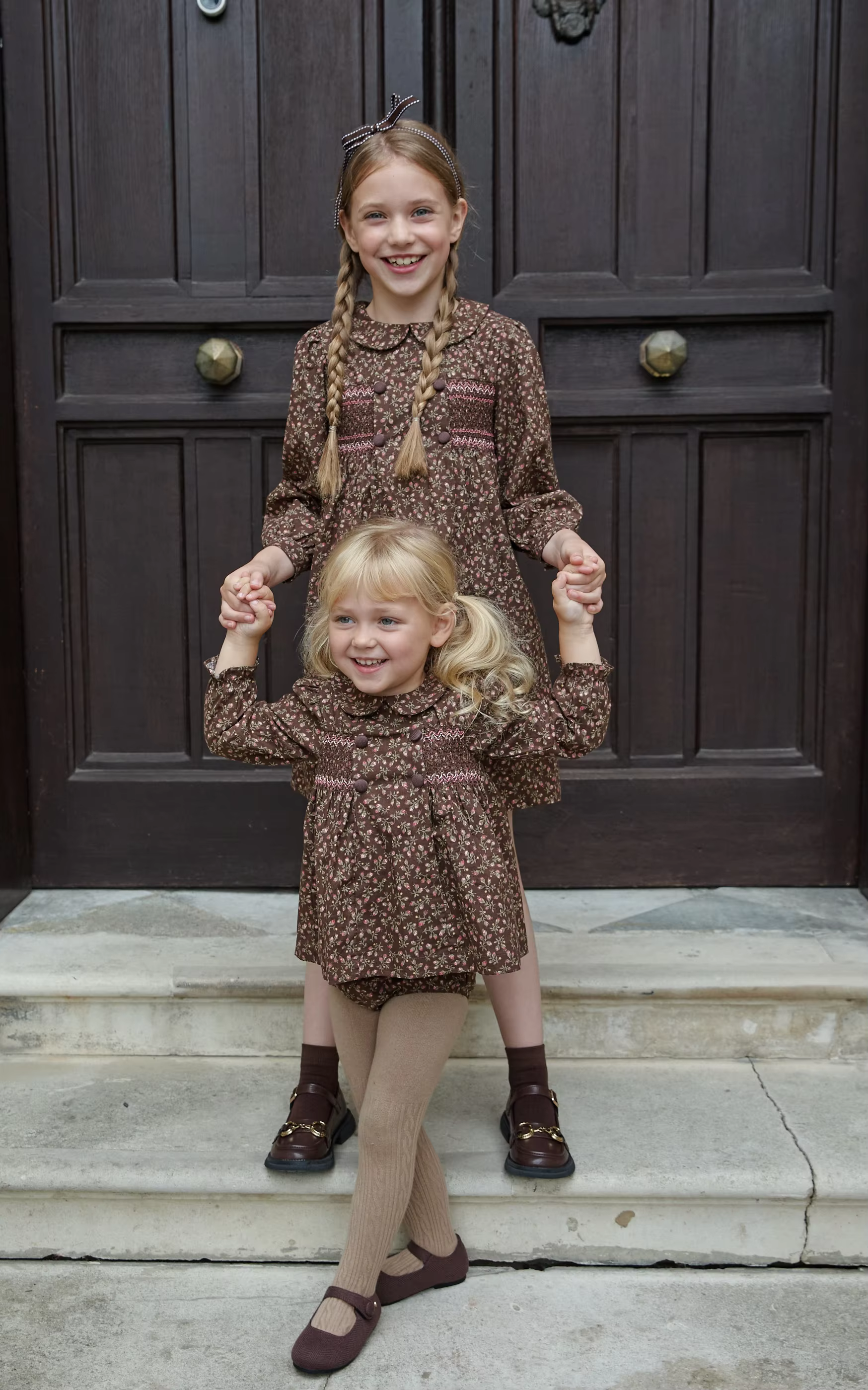 Brown Floral Collection – Knit Shawl Collar — image 6