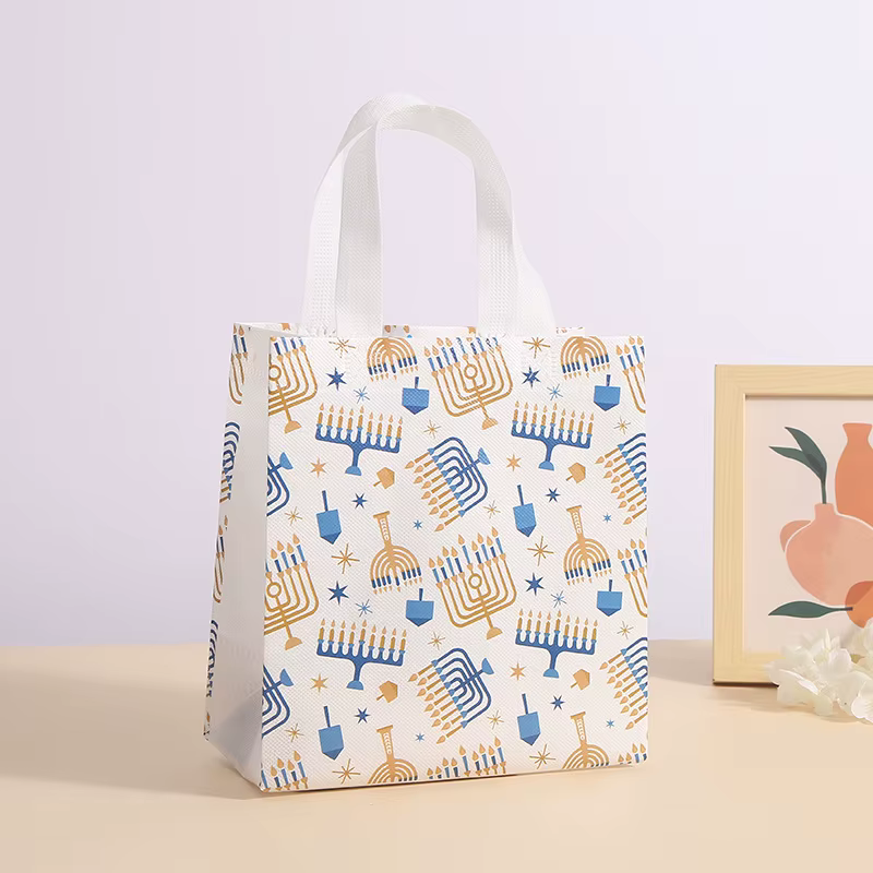 Chanukah Tote Gift Bags (6 Pack) – Mixed prints — image 4