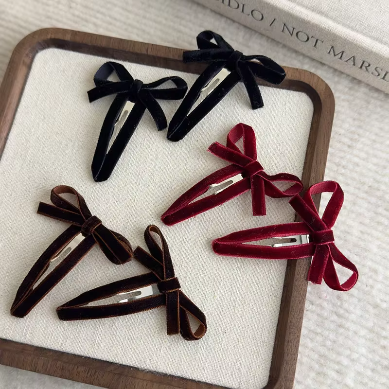 Velvet Cut-Out Bow Hair Clip — image 2