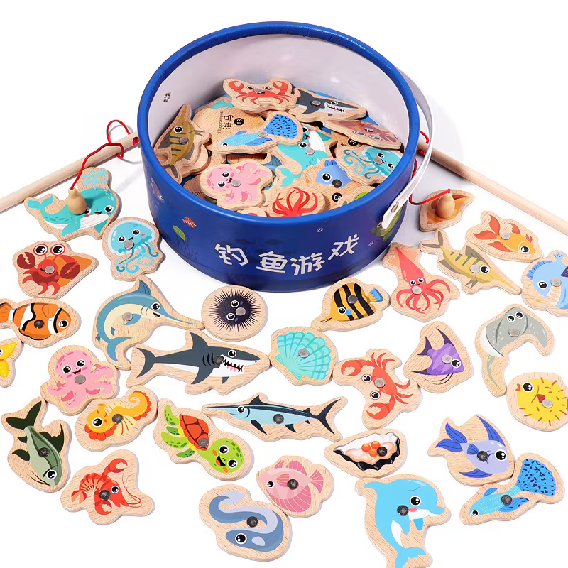 Wooden Magnetic Fishing Game — image 6