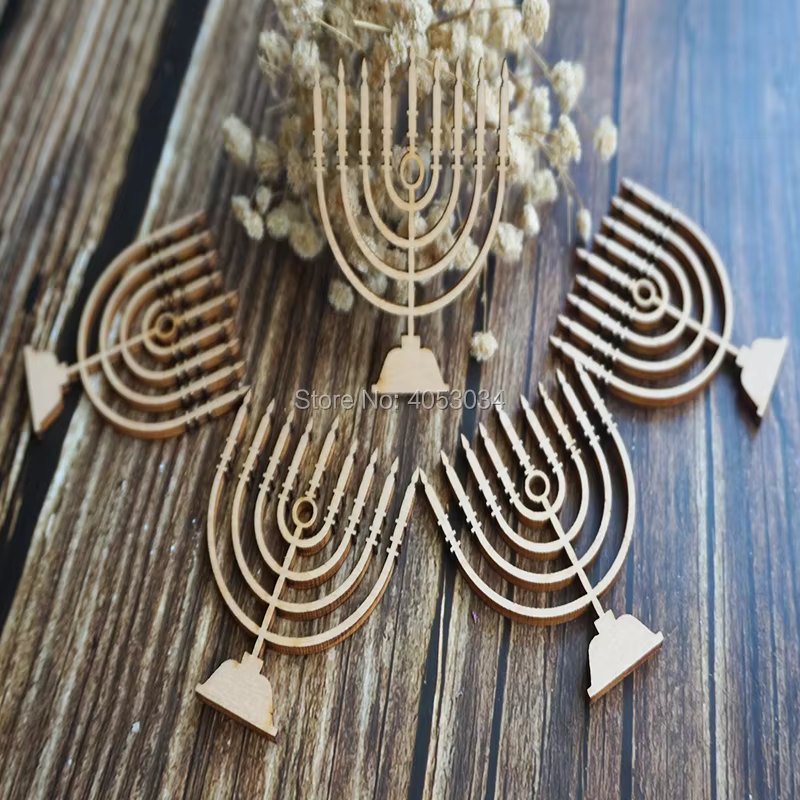 Wooden Menorah Craft Shapes — image 3