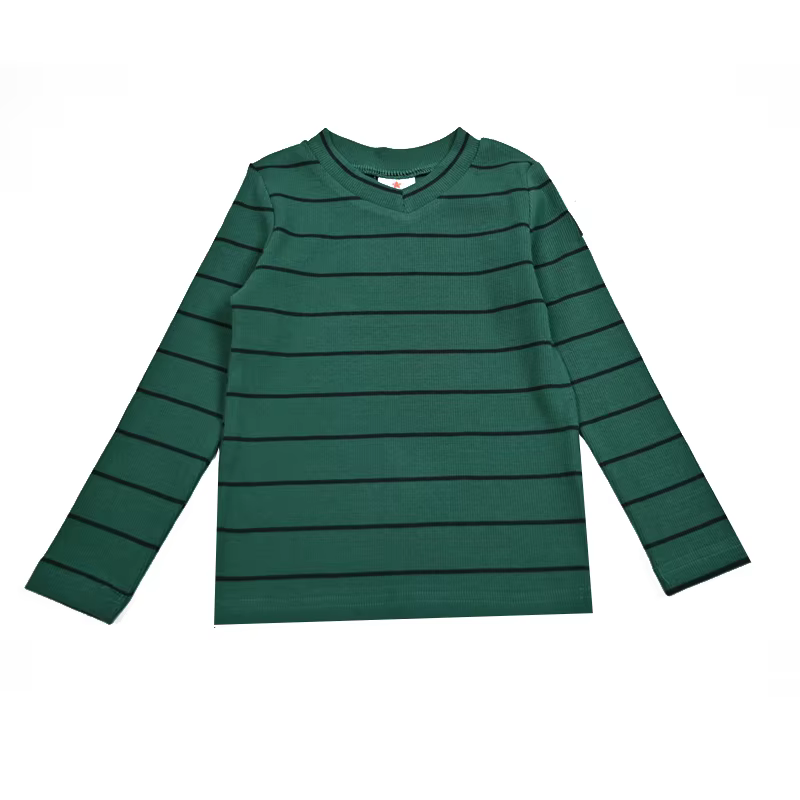 The Overlay Edit – Green Ribbed Tee