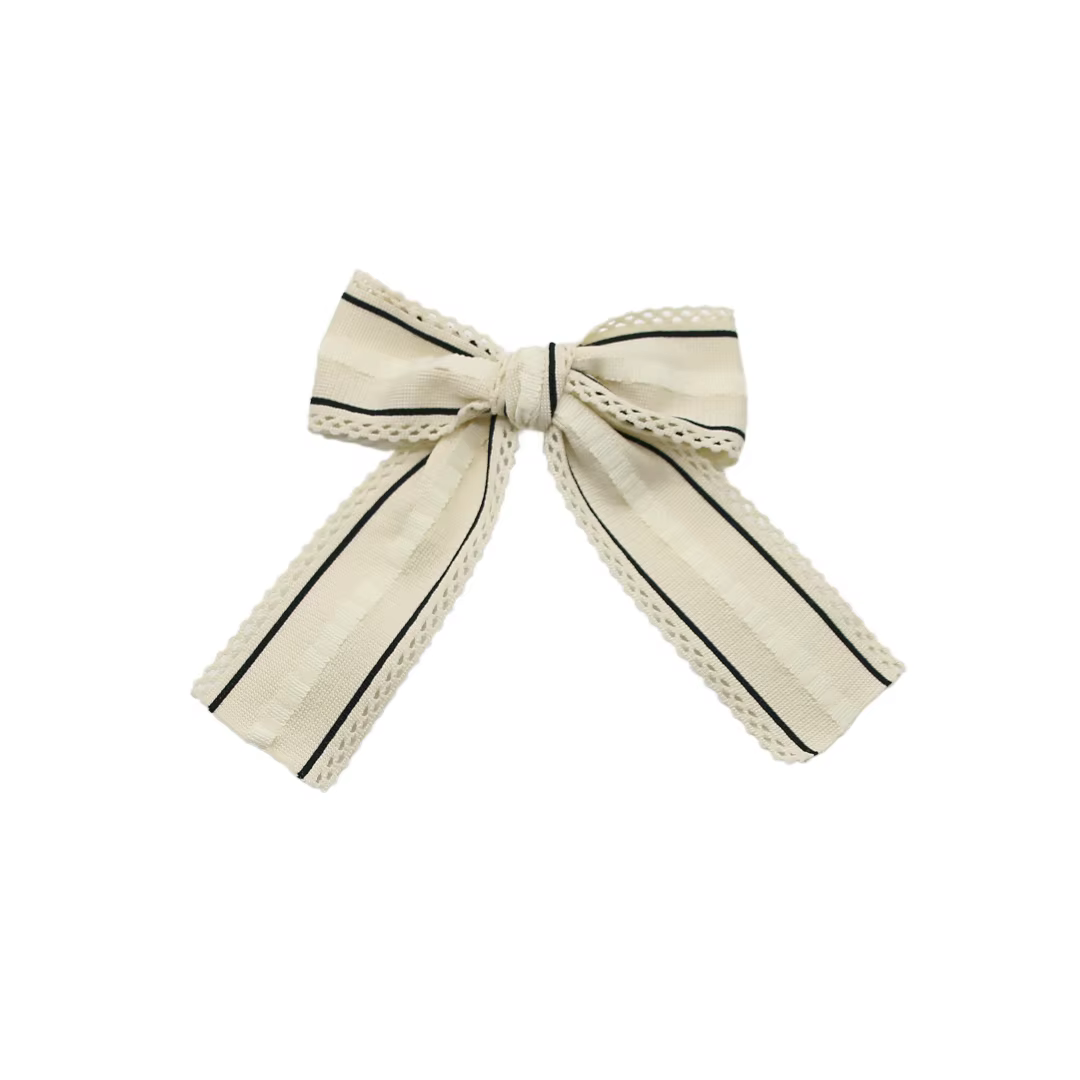 Black Velvet Bow Headband Medium Hair Clip — image 8