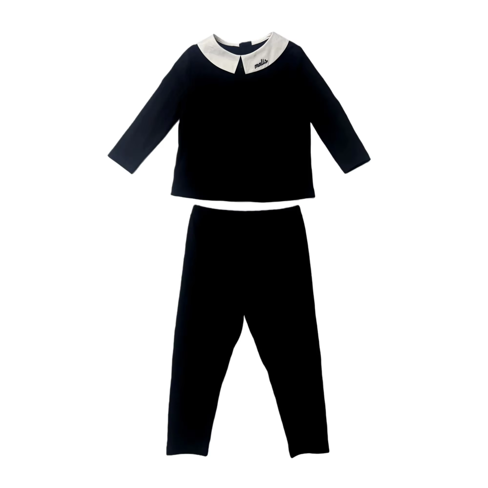 Mali's Ss Black Embroidery – Baby Boy Set