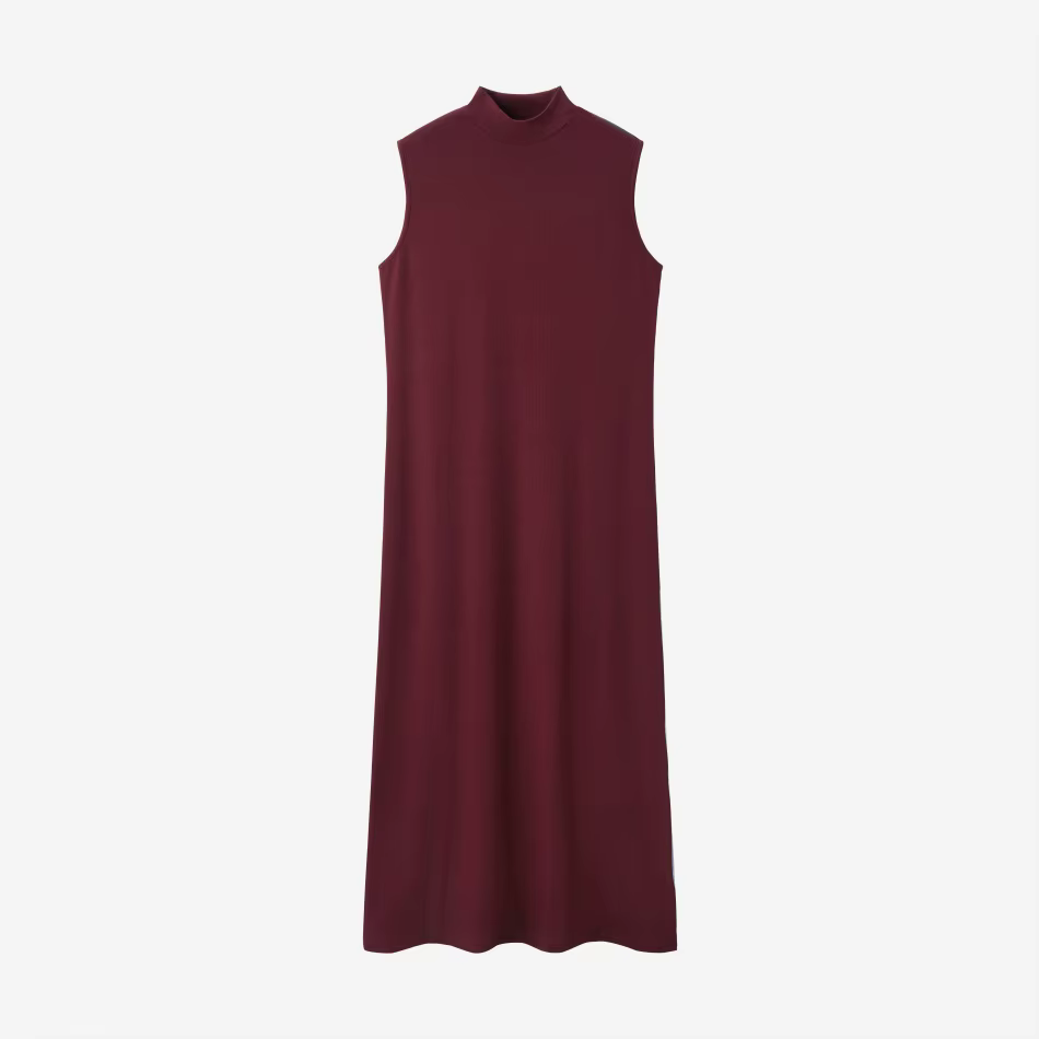Cableknit & Rib Dress Collection – Burgundy Rib Dress – Ali Specials AW26