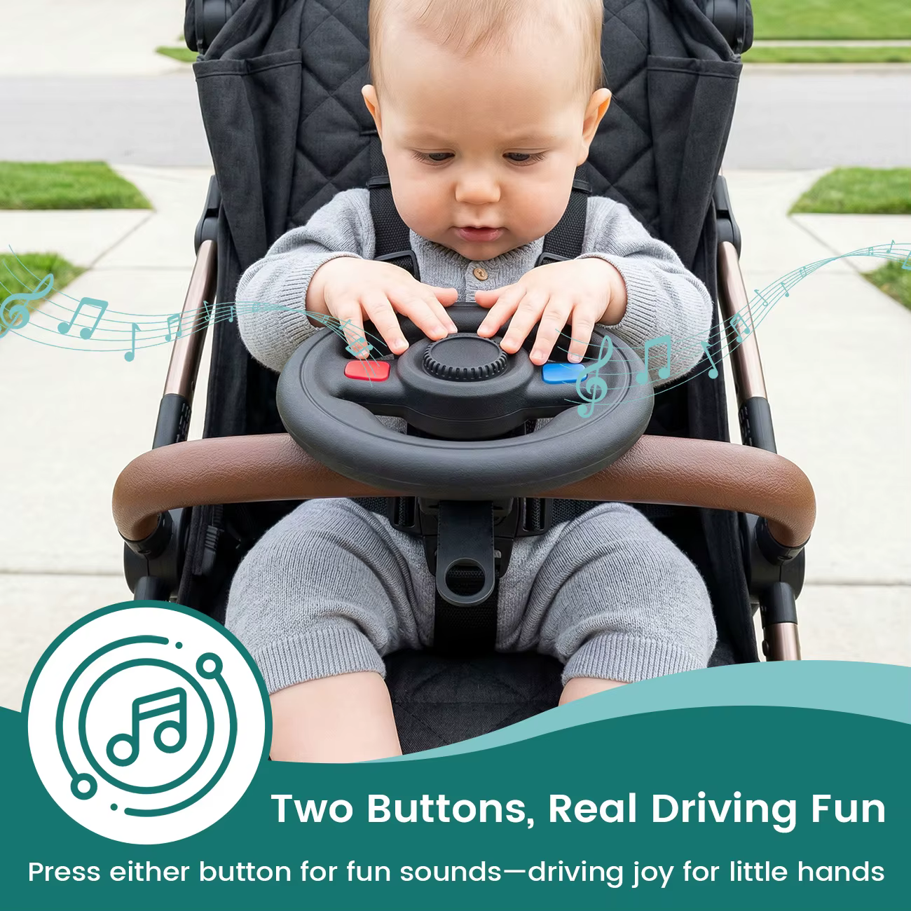 Baby Stroller Steering Wheel Toy