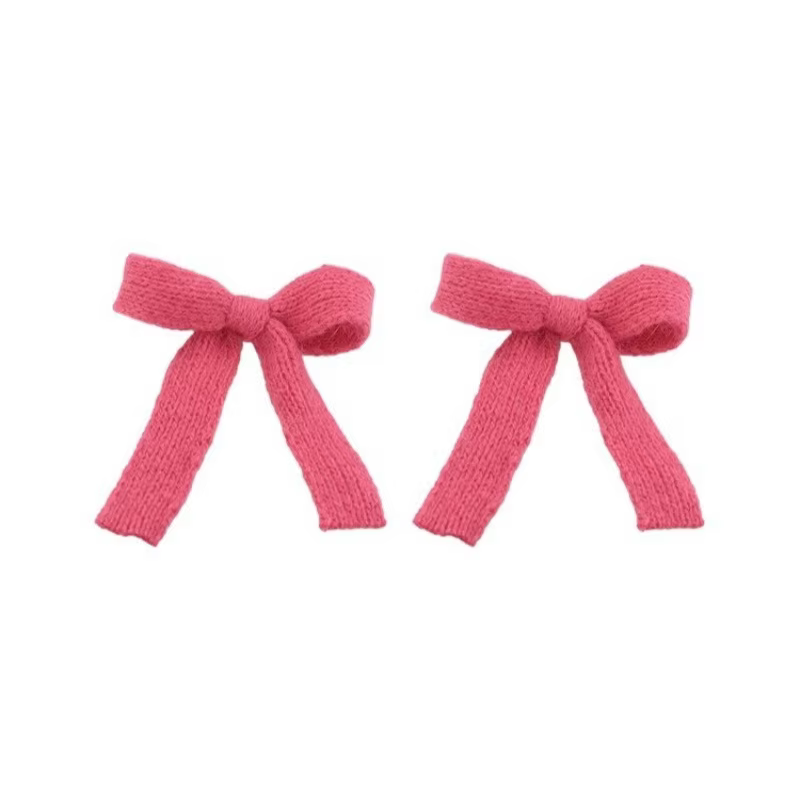 Knitted Bow Hair Clips – 2 Pack — image 3