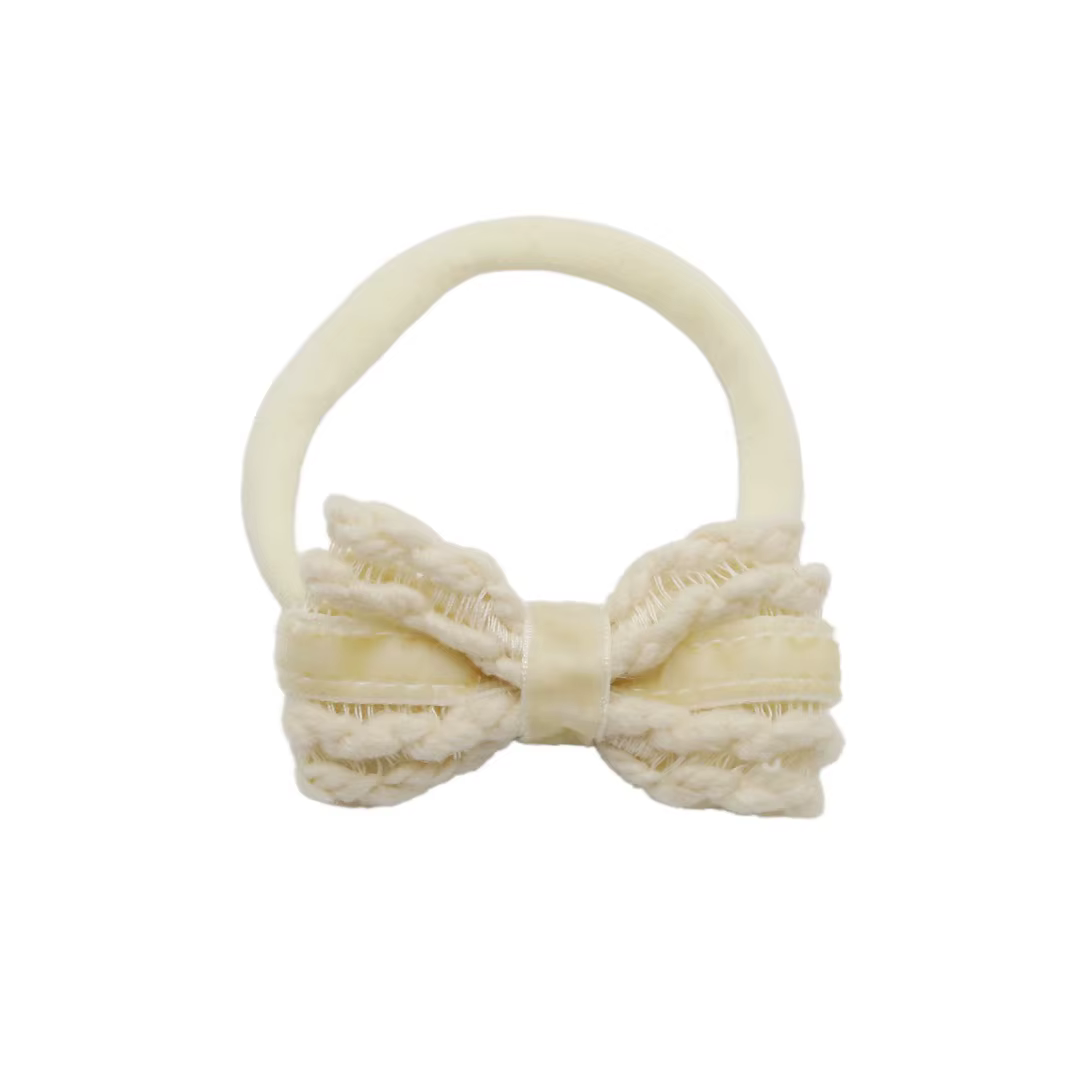 Black Velvet Bow Headband Baby Headband — image 2