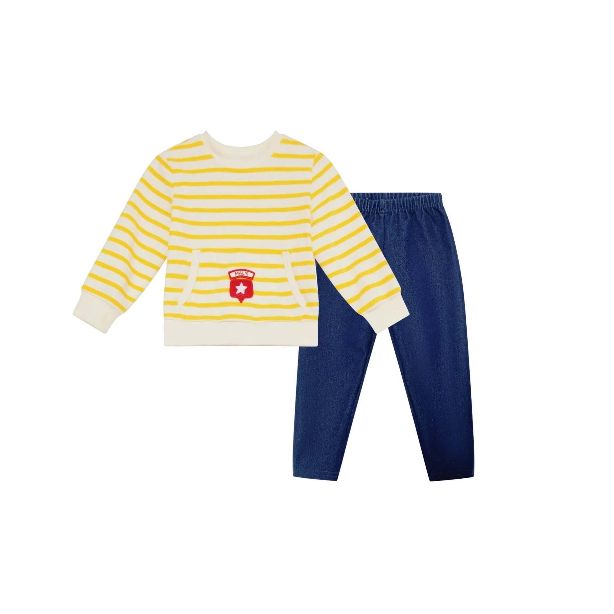 Yellow Stripe Collection – Baby Girl Heart Set — image 4