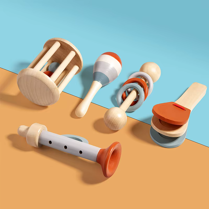 Wooden Baby Bell Rattle — image 3
