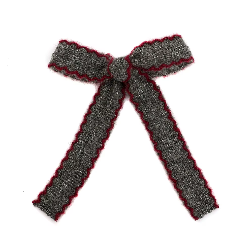 Herringbone Medium Bow Hair Clip — image 2