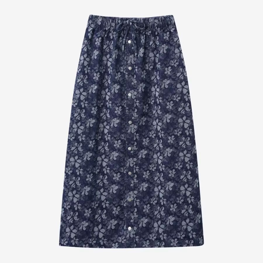 Print Denim Collection – Maxi Skirt
