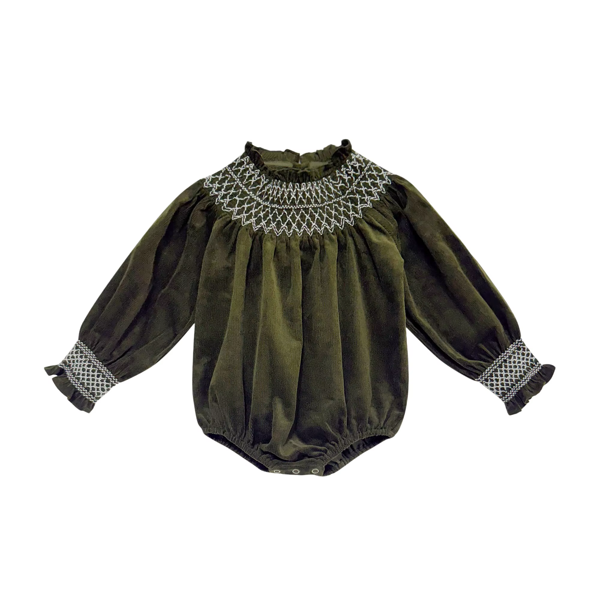 Deep Olive Corduroy Collection GreenCorduroy Romper – Ali Plus AW26