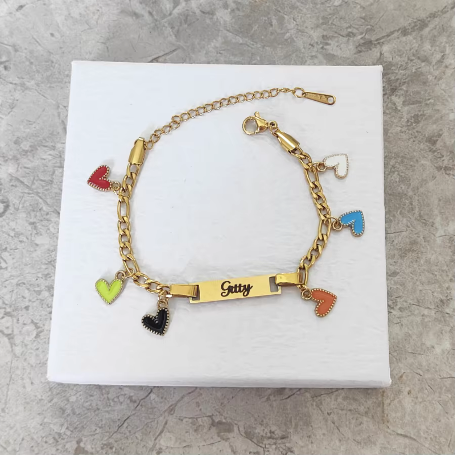 Personalised Heart & Butterfly Baby Bracelet — image 3