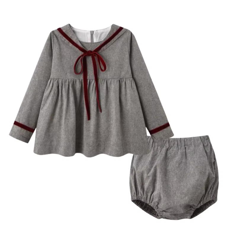 Grey Sailor Collection – Baby Girls Set